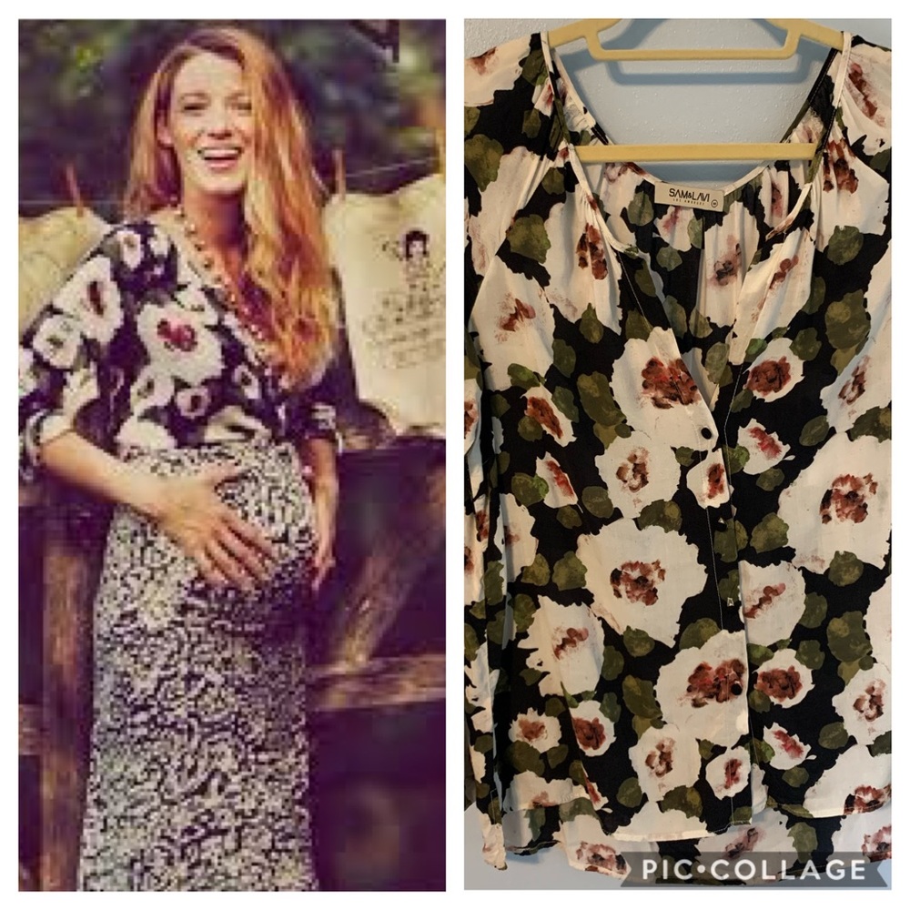 SOLD Sam & Lavi Floral Blouse ASO Blake Lively